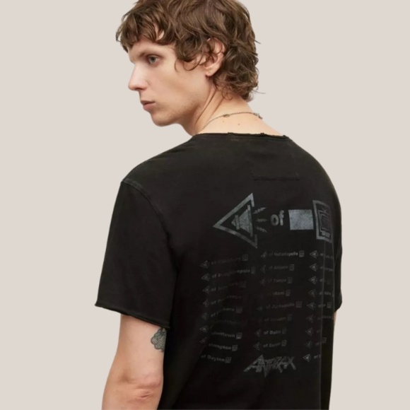 JOHN VARVATOS x ANTHRAX Black cotton graphic rock band tee | Medium * - Picture 2 of 9